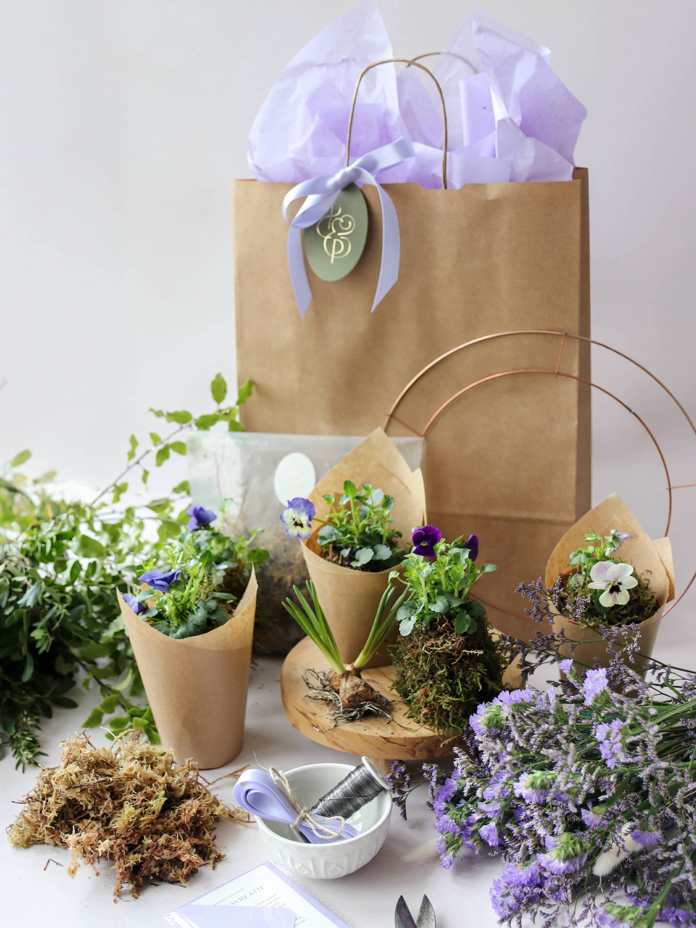 DIY Spring Easter Wreath Making Kit - Lilac