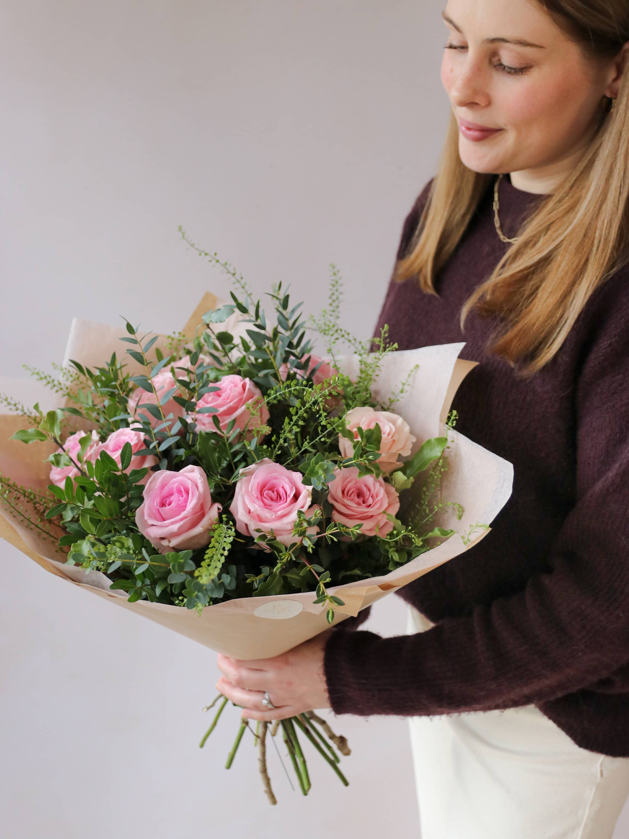 Valentine's Day Luxury Pink Rose Bouquet