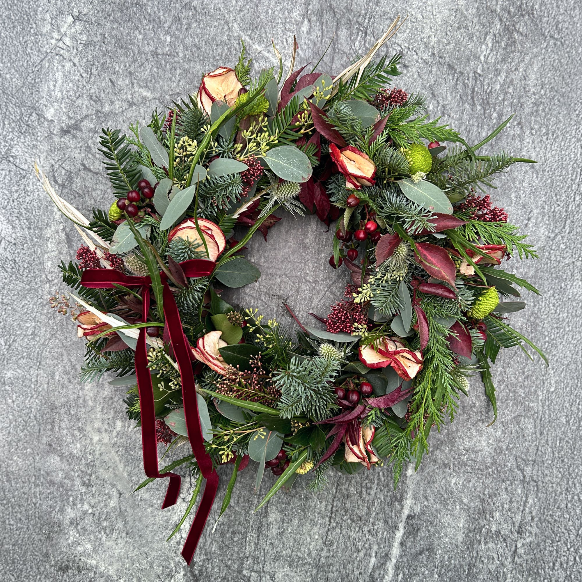 Very Berry Christmas - Luxury 12" Fresh Festive Wreath